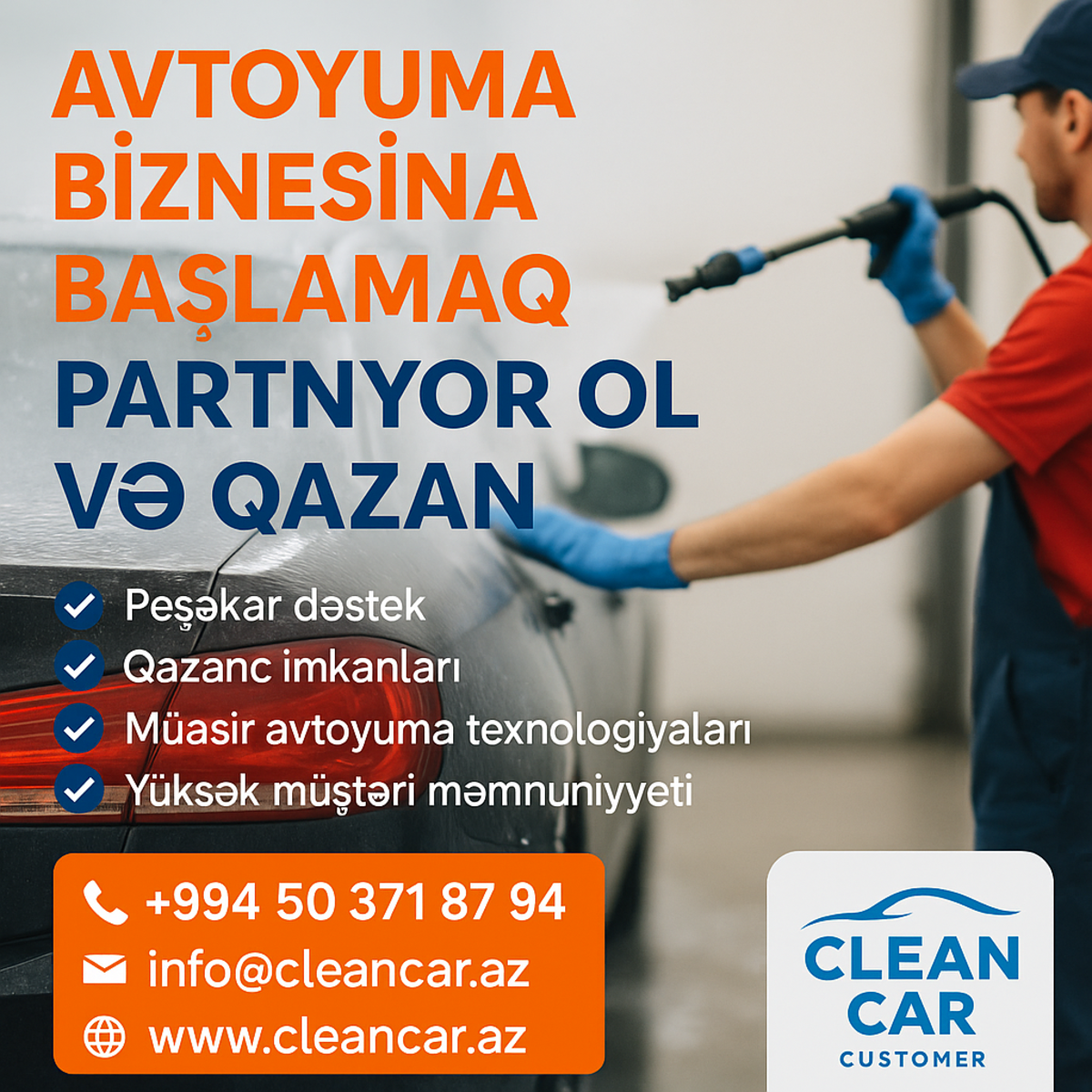 Avtoyuma Biznesinə Başlamaq: Partnyor Ol və Qazan